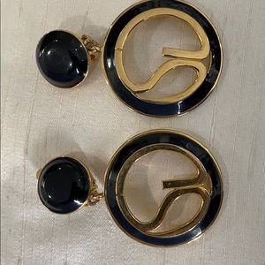 St John logo earrings